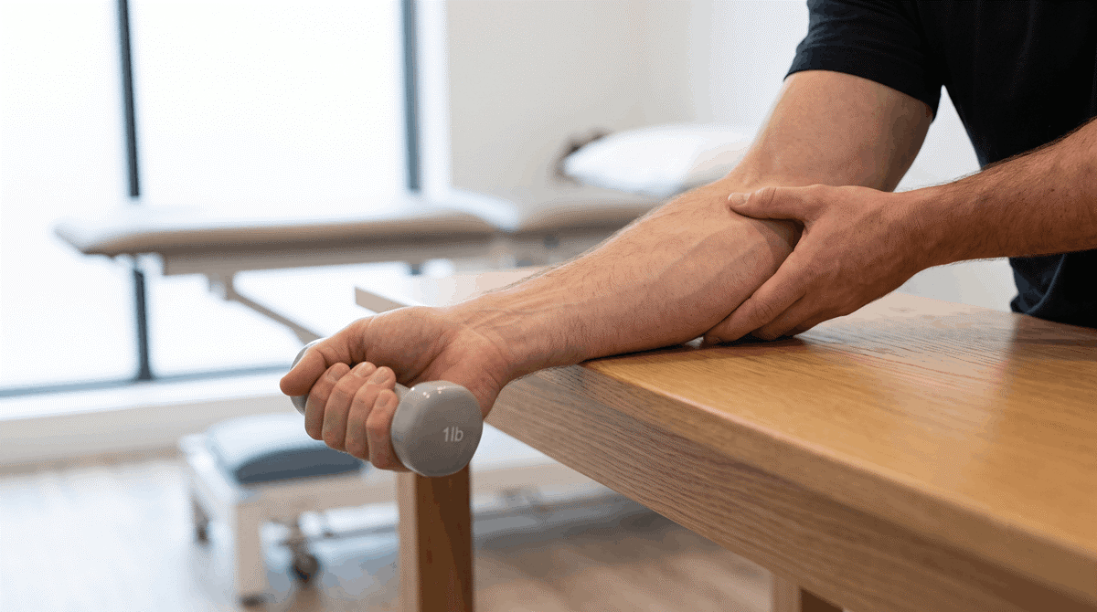 Eccentric wrist extensor loading