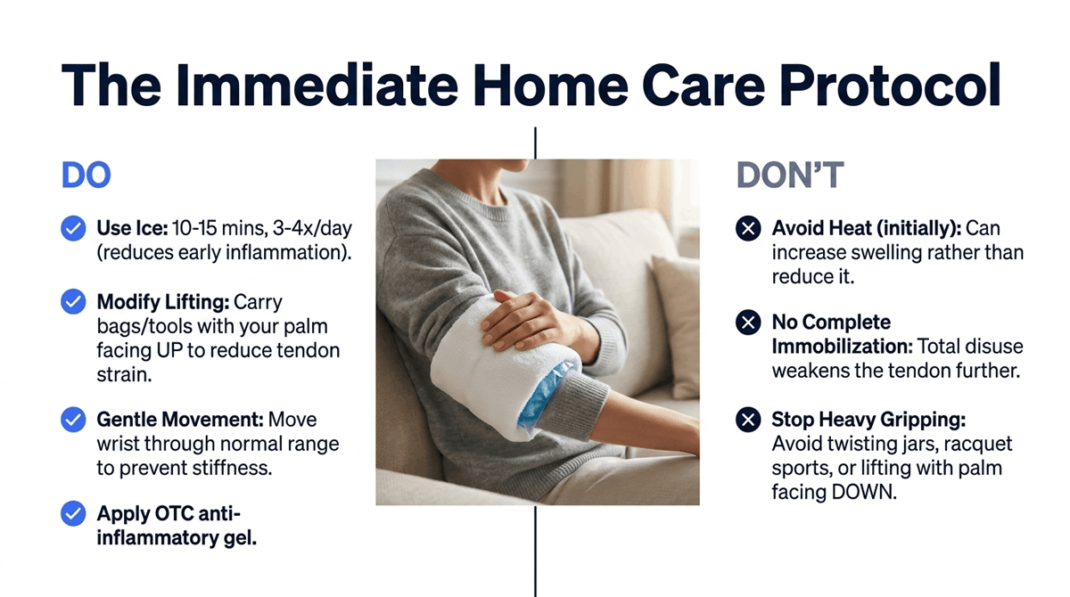 Home care for tennis elbow