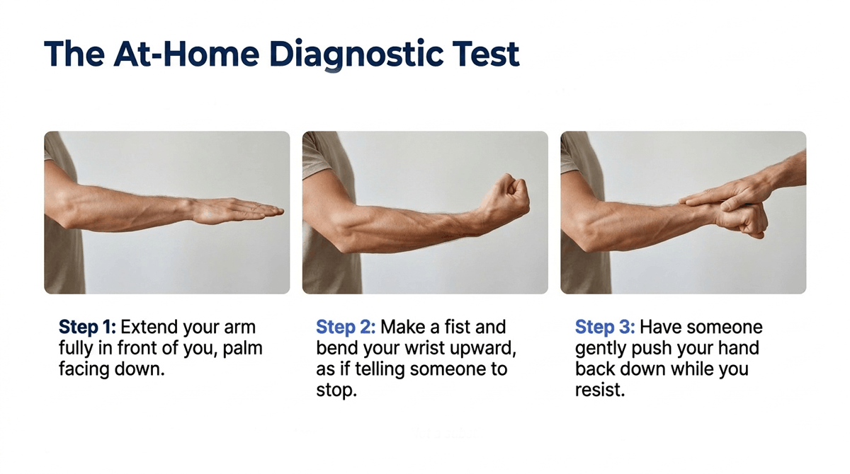 Simple home test to find Tennis Elbow pain